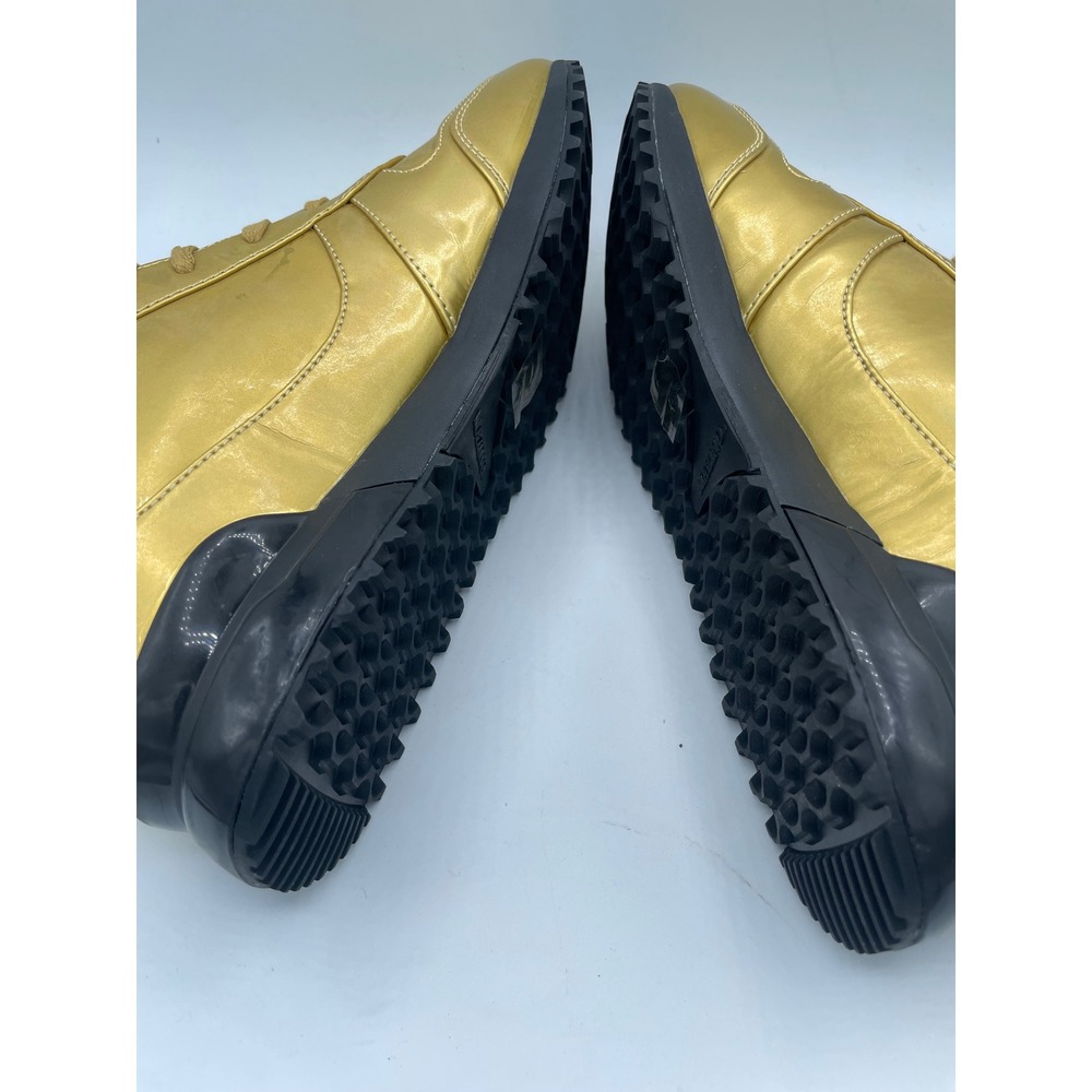 Mazino Selenite Mens Gold Metallic Side Zip Fashion Sneakers Size 12 NEW - Picture 5 of 8
